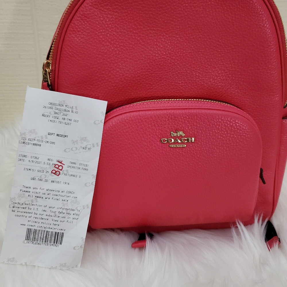 Coach Bag Pack Pink